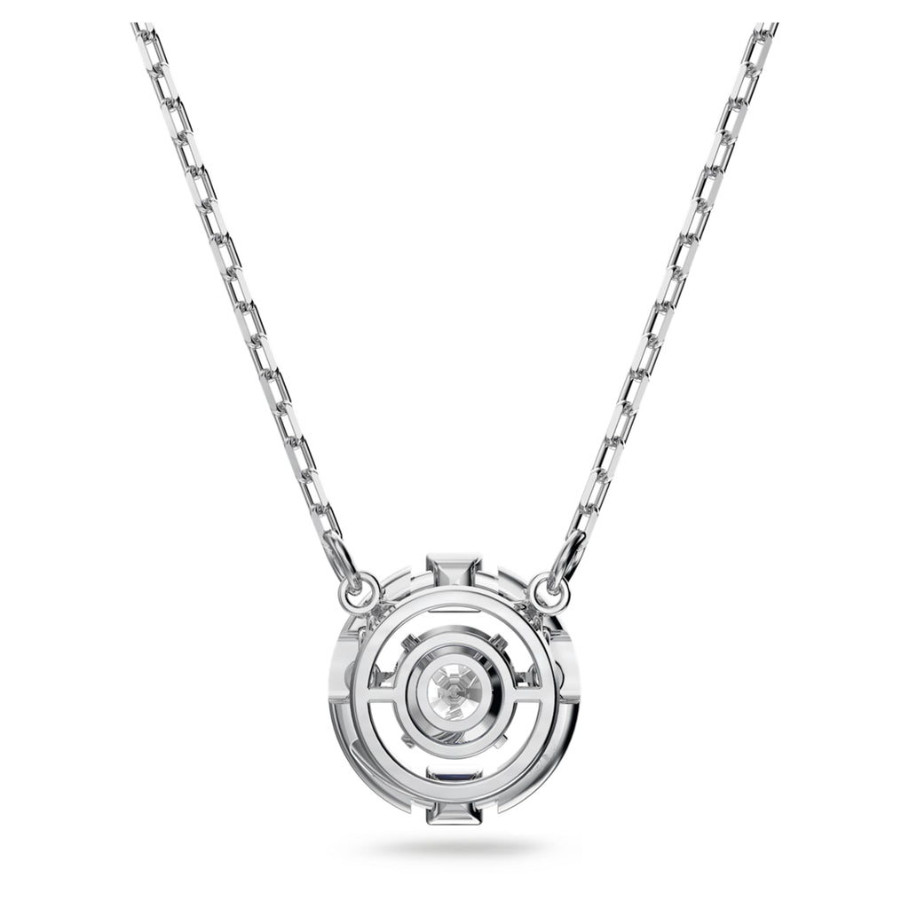 Swarovski Una necklace Round cut, White, Rhodium plated