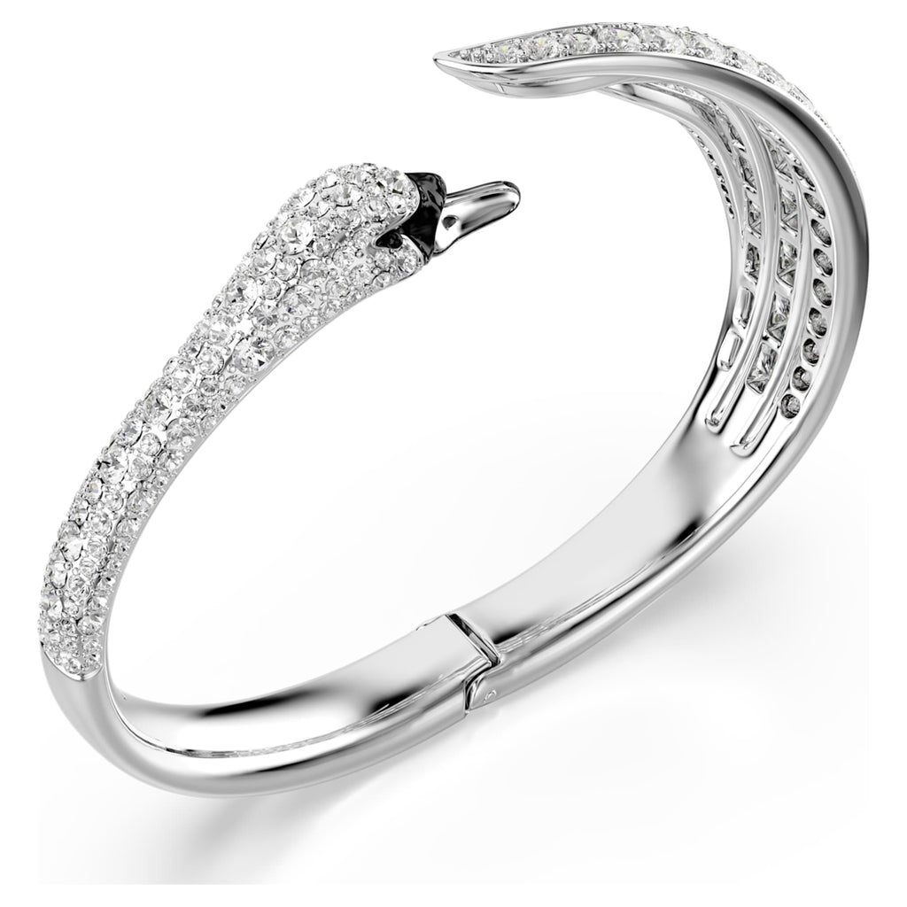 Swarovski Vienna bangle Mixed cuts, Swan, White, Rhodium plated