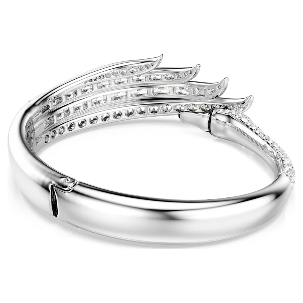 Swarovski Vienna bangle Mixed cuts, Swan, White, Rhodium plated