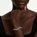 Swarovski Vienna bangle Round cut, Swan, White, Rhodium plated