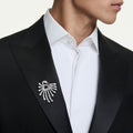Swarovski The Vienna Collection brooch Swan, White, Ruthenium plated