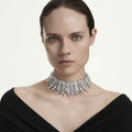 Swarovski Vienna choker Mixed cuts, White, Rhodium plated