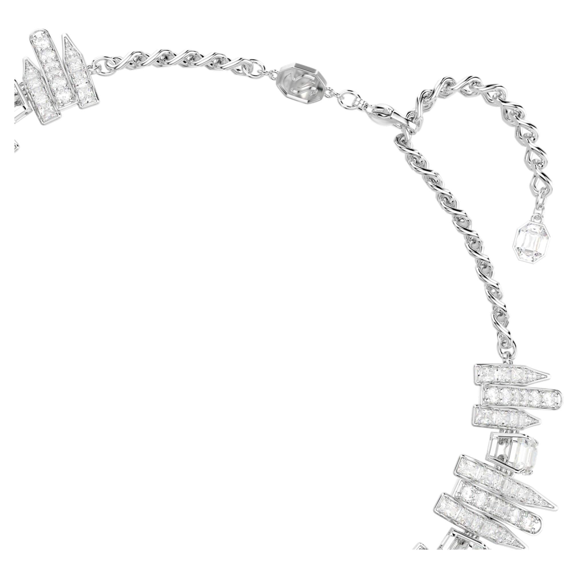 Swarovski Vienna choker Mixed cuts, White, Rhodium plated