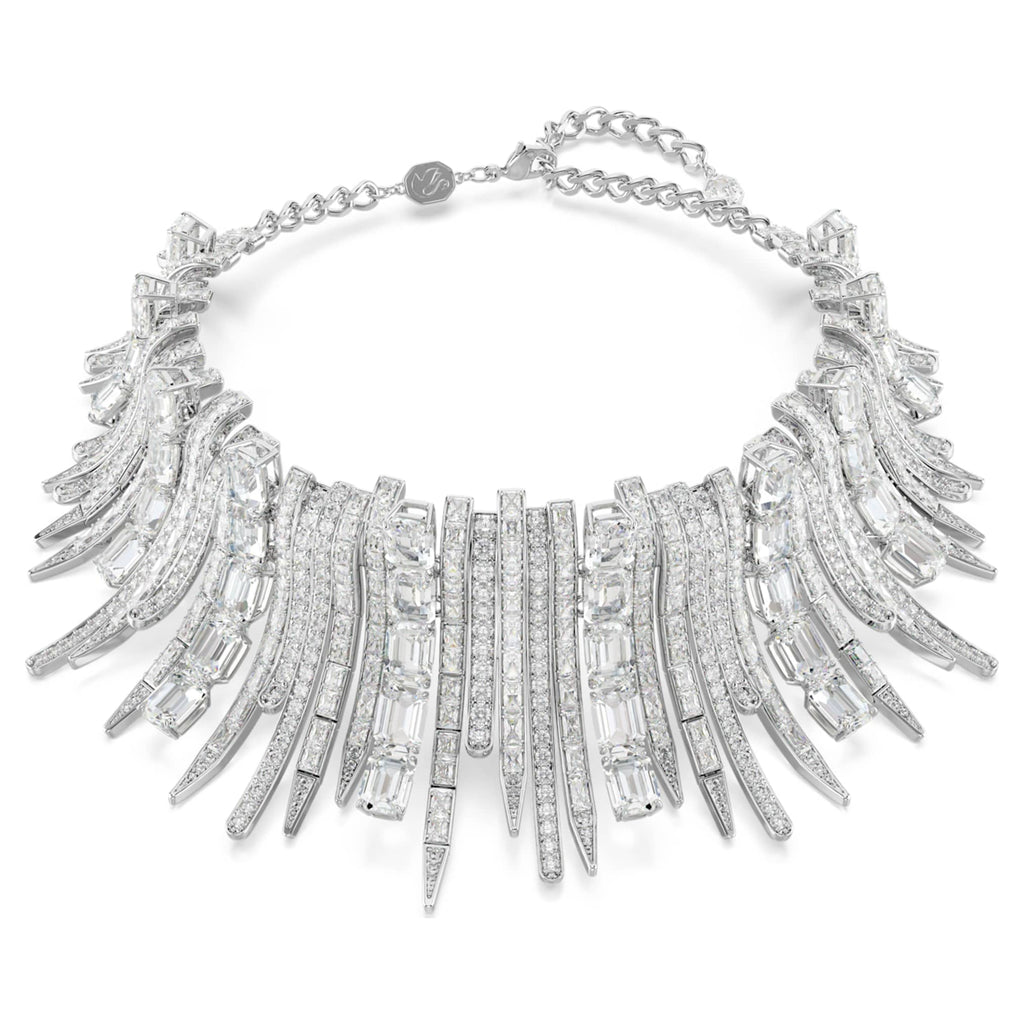 Swarovski Vienna choker Mixed cuts, White, Rhodium plated