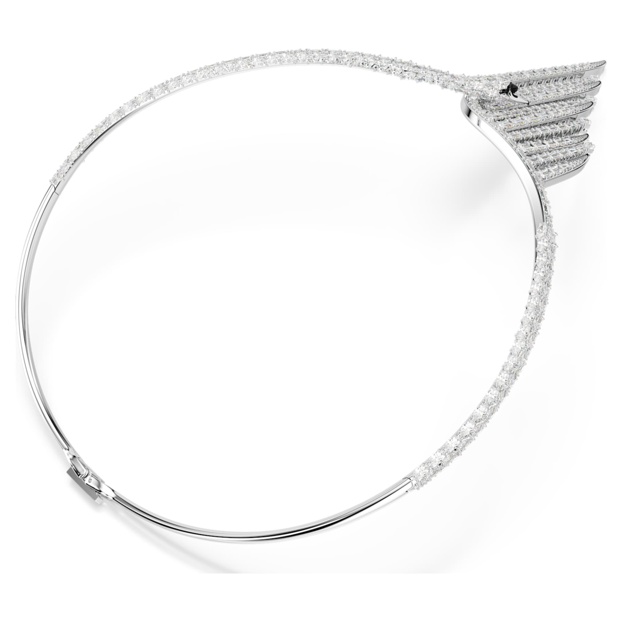 Swarovski Vienna necklace Mixed cuts, Swan, White, Rhodium plated