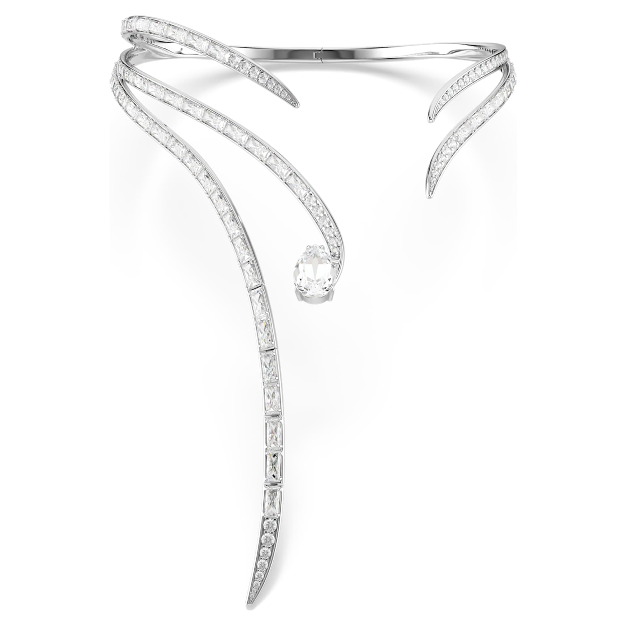 Swarovski Vienna necklace Mixed cuts, White, Rhodium plated