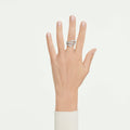 Swarovski Vienna ring Mixed cuts, Swan, White, Rhodium plated