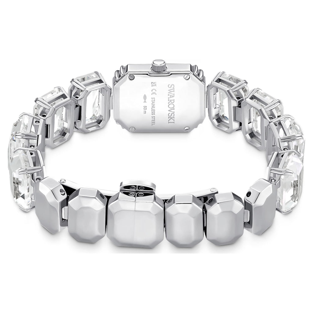 Swarovski Watch Octagon cut bracelet, White, Stainless steel
